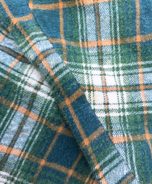 KINGS ROAD（キングスロード）KINGS ROAD (キングスロード) 70sネルシャツ グリーン サイズ:SIZE 15-M-15 1/2の古着・服飾アイテム