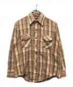 KINGSPORTキングスポーツ）の古着「70sネルシャツ」｜ベージュ