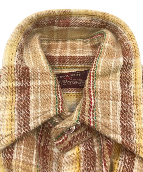 KINGSPORT（キングスポーツ）KINGSPORT (キングスポーツ) 70sネルシャツ ベージュ サイズ:15-M-15 1/2の古着・服飾アイテム