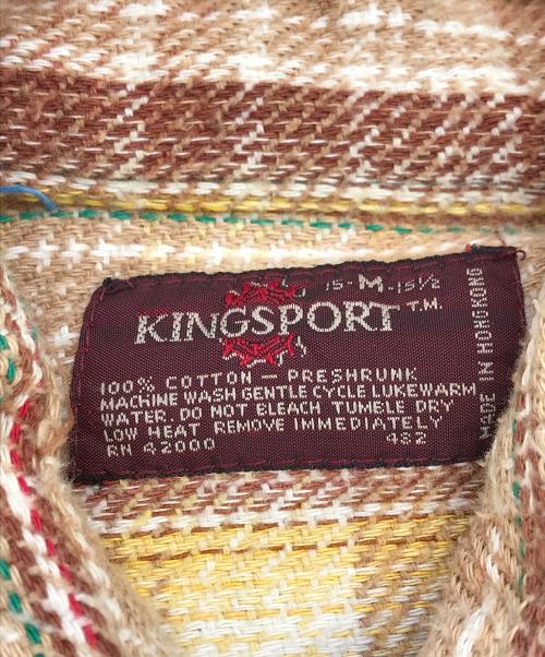 KINGSPORT（キングスポーツ）KINGSPORT (キングスポーツ) 70sネルシャツ ベージュ サイズ:15-M-15 1/2の古着・服飾アイテム