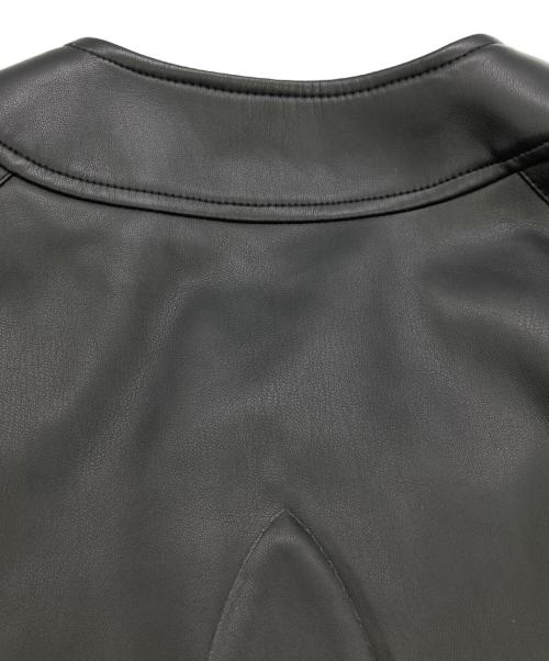 adidas（アディダス）adidas (アディダス) フェイクレザーベースボールシャツ ブラック サイズ:Ｓの古着・服飾アイテム