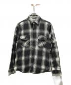FIVE BROTHERファイブブラザー）の古着「90s ヘビーネルシャツ」｜ブラック×ホワイト