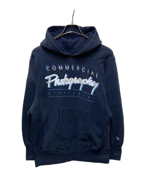 Champion（チャンピオン）Champion (チャンピオン) 80s プリントパーカーREVERSE WEAVE ネイビー サイズ:Mの古着・服飾アイテム