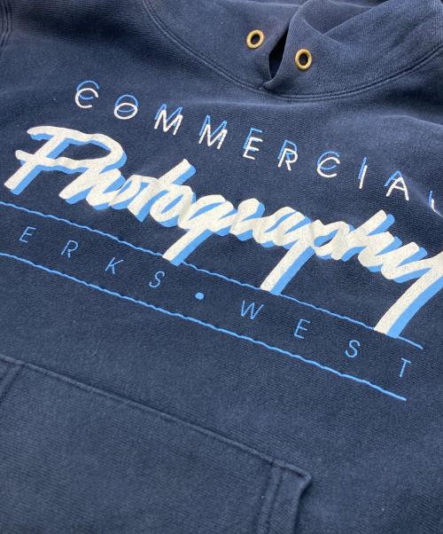 Champion（チャンピオン）Champion (チャンピオン) 80s プリントパーカーREVERSE WEAVE ネイビー サイズ:Mの古着・服飾アイテム