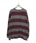 POLO RALPH LAURENポロ・ラルフローレン）の古着「ボーダースウェット」｜レッド×グレー