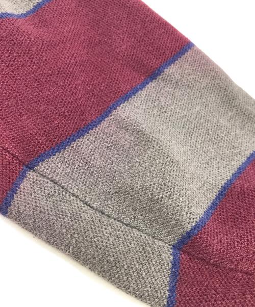 POLO RALPH LAUREN（ポロ・ラルフローレン）POLO RALPH LAUREN (ポロ・ラルフローレン) ボーダースウェット レッド×グレー サイズ:Lの古着・服飾アイテム