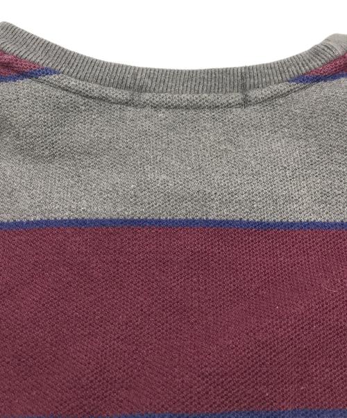 POLO RALPH LAUREN（ポロ・ラルフローレン）POLO RALPH LAUREN (ポロ・ラルフローレン) ボーダースウェット レッド×グレー サイズ:Lの古着・服飾アイテム