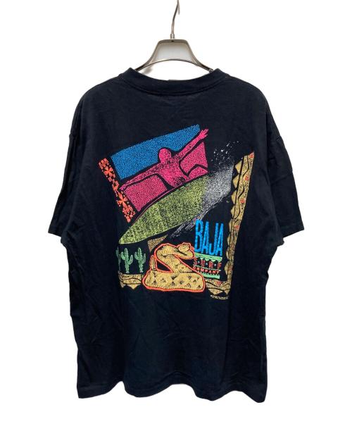BAJA SURF COMPANY（バジャサーフカンパニー）BAJA SURF COMPANY (バジャサーフカンパニー) プリントTシャツ ブラック サイズ:XLの古着・服飾アイテム