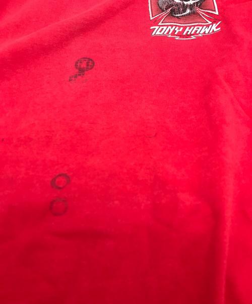 powell peralta（パウエルペラルタ）POWELL PERALTA (パウエルペラルタ) 90s  TONY HAWKプリントTシャツ レッド サイズ:Lの古着・服飾アイテム