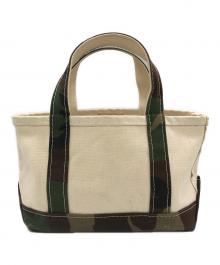 L.L.Bean（エルエルビーン）の古着「ミニトートバッグ」｜グリーン×ベージュ