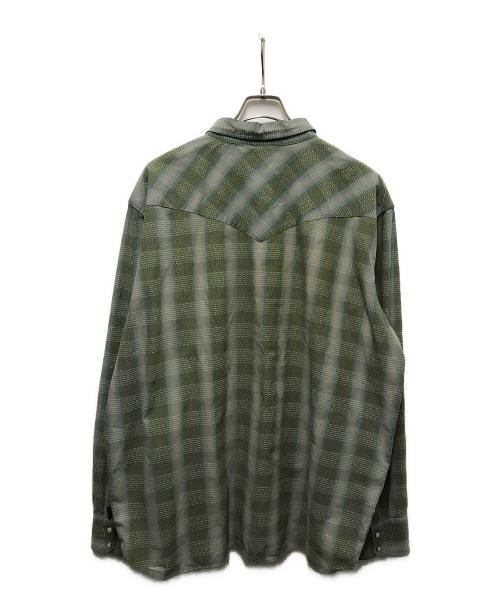 Patagonia（パタゴニア）Patagonia (パタゴニア) 00s ORGANIC COTTON ウエスタンジャガードシャツ グリーン サイズ:XXLの古着・服飾アイテム