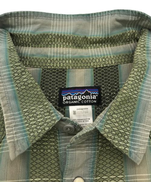 Patagonia（パタゴニア）Patagonia (パタゴニア) 00s ORGANIC COTTON ウエスタンジャガードシャツ グリーン サイズ:XXLの古着・服飾アイテム