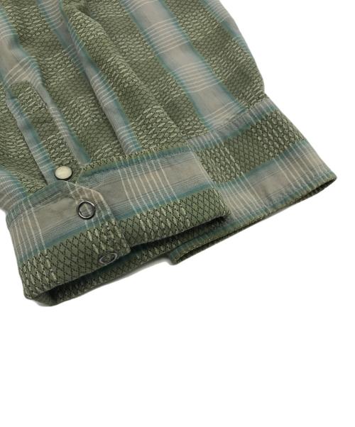 Patagonia（パタゴニア）Patagonia (パタゴニア) 00s ORGANIC COTTON ウエスタンジャガードシャツ グリーン サイズ:XXLの古着・服飾アイテム