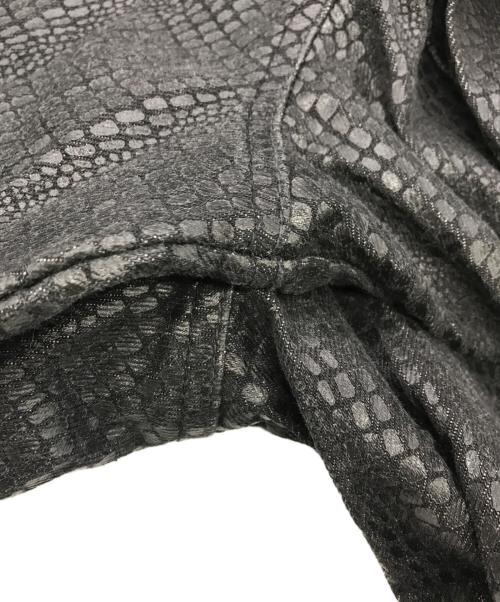 GUESS JEANS（ゲス ジーンズ）GUESS jeans (ゲス ジーンズ) 90sパイソン柄デニムジャケット ブラック サイズ:XXLの古着・服飾アイテム