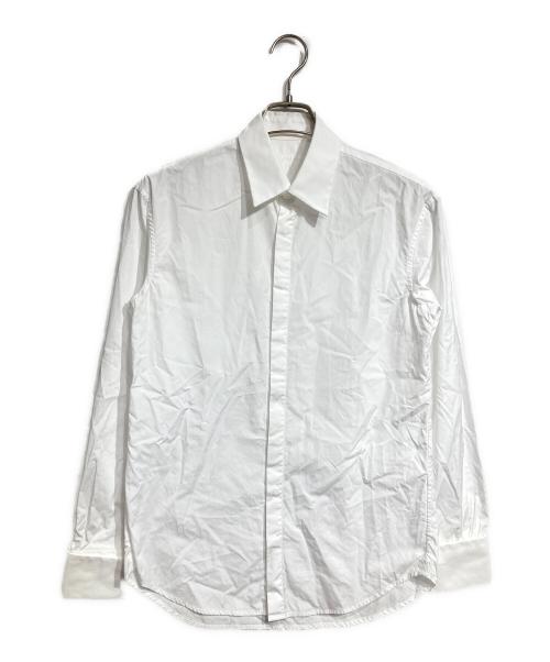 BOURRIENNE PARIS X（ブリエンヌ・パリ・ディス）BOURRIENNE PARIS X (ブリエンヌ・パリ・ディス) フラントフライシャツ/ Fly Front Shirt  ホワイト サイズ:XSの古着・服飾アイテム