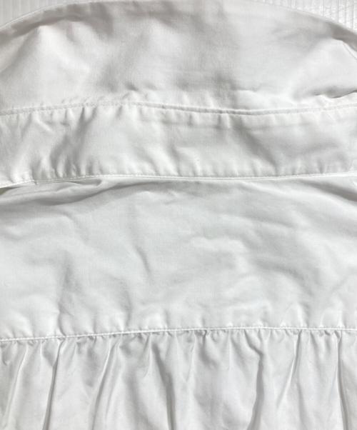 BOURRIENNE PARIS X（ブリエンヌ・パリ・ディス）BOURRIENNE PARIS X (ブリエンヌ・パリ・ディス) フラントフライシャツ/ Fly Front Shirt  ホワイト サイズ:XSの古着・服飾アイテム