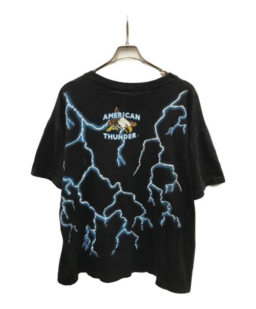 USED（ユーズド）USED (ユーズド) ウルフライトニングTシャツ ブラック サイズ:-の古着・服飾アイテム