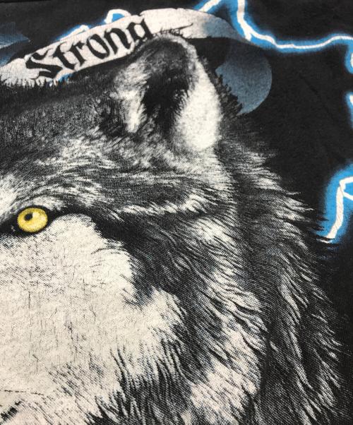 USED（ユーズド）USED (ユーズド) ウルフライトニングTシャツ ブラック サイズ:-の古着・服飾アイテム