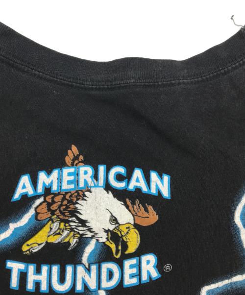 USED（ユーズド）USED (ユーズド) ウルフライトニングTシャツ ブラック サイズ:-の古着・服飾アイテム