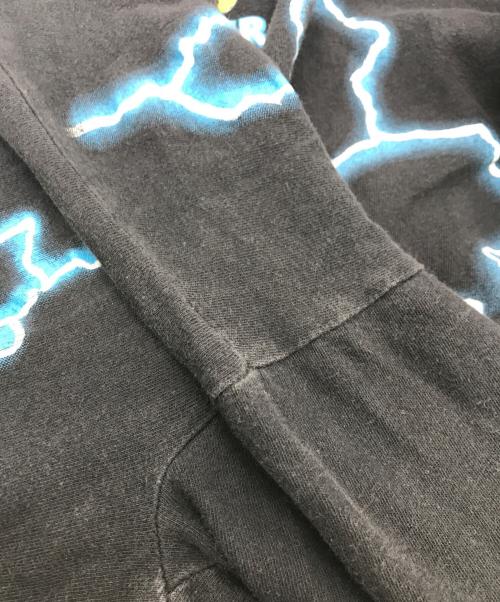 USED（ユーズド）USED (ユーズド) ウルフライトニングTシャツ ブラック サイズ:-の古着・服飾アイテム