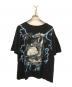 USED（ユーズド）の古着「ウルフライトニングTシャツ」｜ブラック