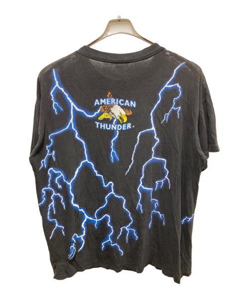 USED（ユーズド）USED (ユーズド) AMERICAN THUNDER インディアンTシャツ ブラック サイズ:Lの古着・服飾アイテム