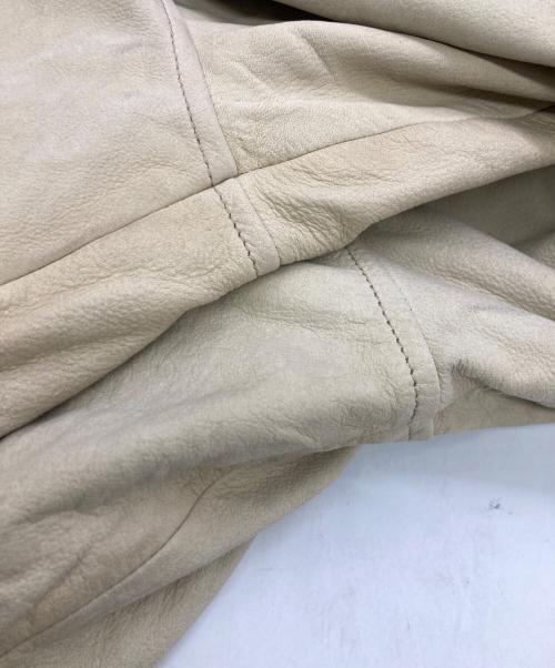 PERRY ELLIS（ペリーエリス）PERRY ELLIS (ペリーエリス) レザージャケット ベージュ サイズ:XLの古着・服飾アイテム