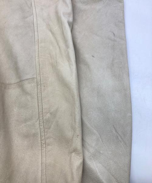 PERRY ELLIS（ペリーエリス）PERRY ELLIS (ペリーエリス) レザージャケット ベージュ サイズ:XLの古着・服飾アイテム