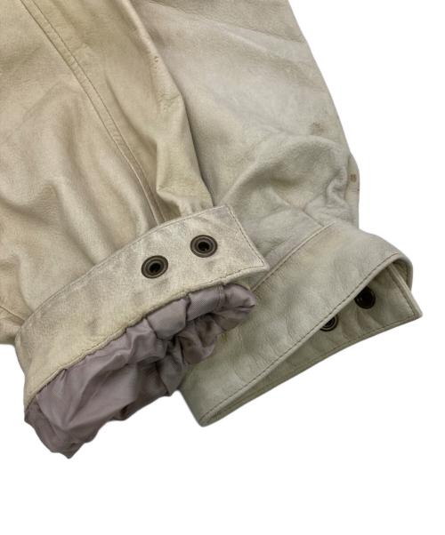 PERRY ELLIS（ペリーエリス）PERRY ELLIS (ペリーエリス) レザージャケット ベージュ サイズ:XLの古着・服飾アイテム