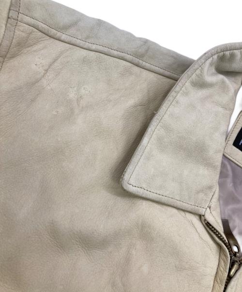 PERRY ELLIS（ペリーエリス）PERRY ELLIS (ペリーエリス) レザージャケット ベージュ サイズ:XLの古着・服飾アイテム