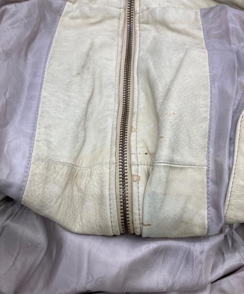 PERRY ELLIS（ペリーエリス）PERRY ELLIS (ペリーエリス) レザージャケット ベージュ サイズ:XLの古着・服飾アイテム