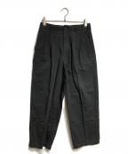 COMME des GARCONS HOMMEコムデギャルソン オム）の古着「２タックチノクロスパンツ/2-Tuck Chino Pants」｜ブラック