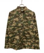 Carhartt WIPカーハート ワーク イン プログレス）の古着「Camo Painted Shirt」｜カーキ
