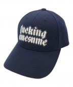 FUCKING AWESOMEファッキンオーサム）の古着「ロゴ刺繍キャップ」｜ネイビー