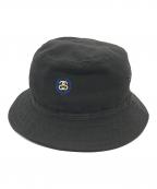 stussyステューシー）の古着「90s SSロゴバケットハット」｜ブラック