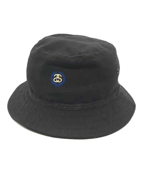 stussy（ステューシー）stussy (ステューシー) 90s SSロゴバケットハット ブラック サイズ:	SIZE L/XLの古着・服飾アイテム