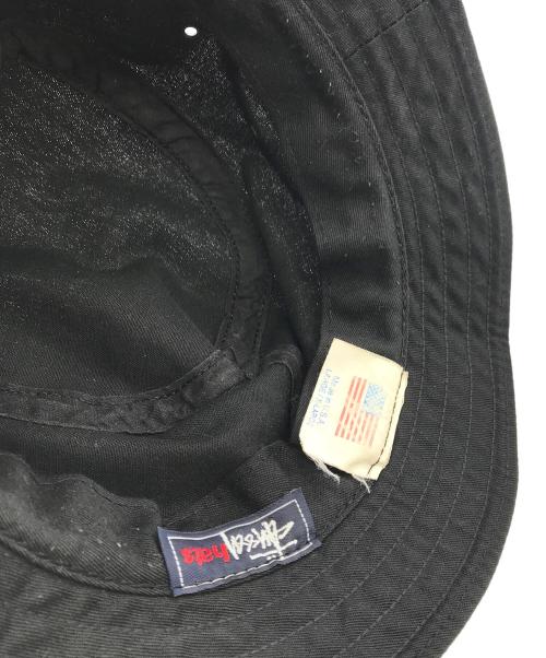 stussy（ステューシー）stussy (ステューシー) 90s SSロゴバケットハット ブラック サイズ:	SIZE L/XLの古着・服飾アイテム