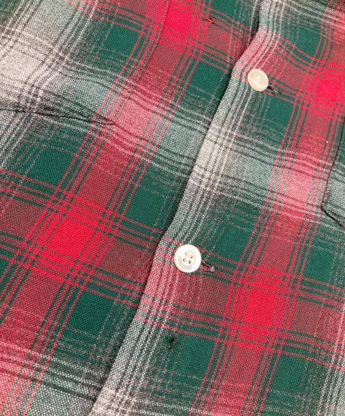 TOPSALL（トップソール）TOPSALL (トップソール) 60s レーヨンオンブレチェックシャツ レッド×グリーン サイズ: 17 1/2(XL)の古着・服飾アイテム