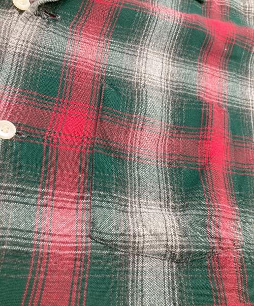 TOPSALL（トップソール）TOPSALL (トップソール) 60s レーヨンオンブレチェックシャツ レッド×グリーン サイズ: 17 1/2(XL)の古着・服飾アイテム