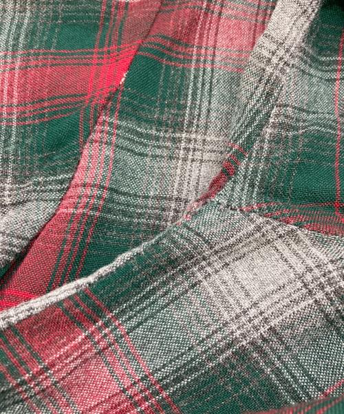 TOPSALL（トップソール）TOPSALL (トップソール) 60s レーヨンオンブレチェックシャツ レッド×グリーン サイズ: 17 1/2(XL)の古着・服飾アイテム