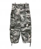 uniform experimentユニフォームエクスペリメント）の古着「MOIRE CAMOUFLAGE CARGO PANTS」｜グレー
