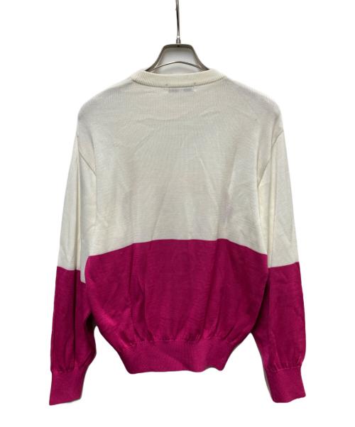 Christian Dior Sports（クリスチャン ディオールスポーツ）Christian Dior Sports (クリスチャン ディオールスポーツ) ロゴニット ベージュ×ピンク サイズ:Lの古着・服飾アイテム