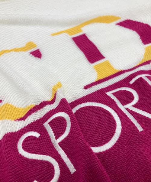 Christian Dior Sports（クリスチャン ディオールスポーツ）Christian Dior Sports (クリスチャン ディオールスポーツ) ロゴニット ベージュ×ピンク サイズ:Lの古着・服飾アイテム