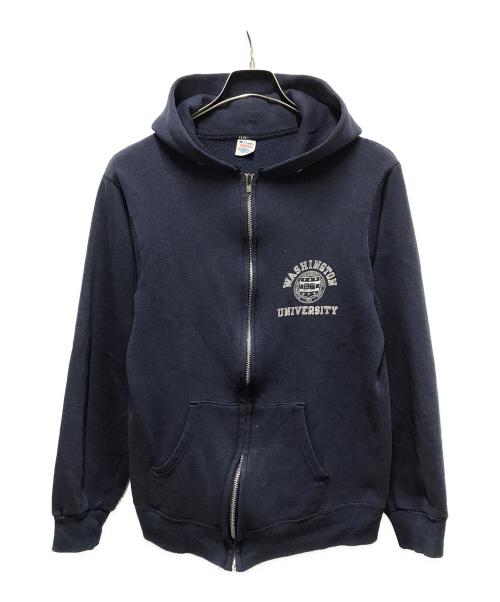 Champion（チャンピオン）Champion (チャンピオン) 80s カレッジプリントジップパーカー ネイビー サイズ:	SIZE Mの古着・服飾アイテム