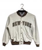 AVIREXアヴィレックス）の古着「SWEAT STADIUM JACKET NYC/スウェット スタジアム ジャケット エヌワイシー」｜グレー