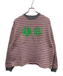 PACCBET（ラスベート）の古着「PIN STRIPE SWEAT」｜グレー×レッド