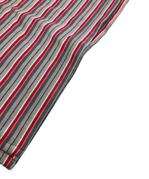 PACCBET（ラスベート）PACCBET (ラスベート) PIN STRIPE SWEAT グレー×レッド サイズ:Lの古着・服飾アイテム