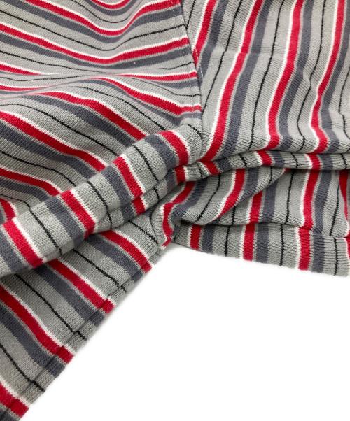 PACCBET（ラスベート）PACCBET (ラスベート) PIN STRIPE SWEAT グレー×レッド サイズ:Lの古着・服飾アイテム