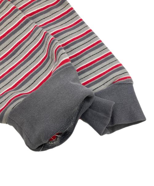 PACCBET（ラスベート）PACCBET (ラスベート) PIN STRIPE SWEAT グレー×レッド サイズ:Lの古着・服飾アイテム