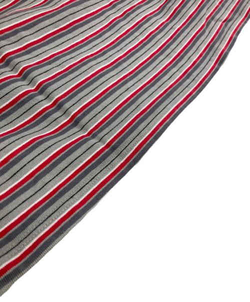 PACCBET（ラスベート）PACCBET (ラスベート) PIN STRIPE SWEAT グレー×レッド サイズ:Lの古着・服飾アイテム